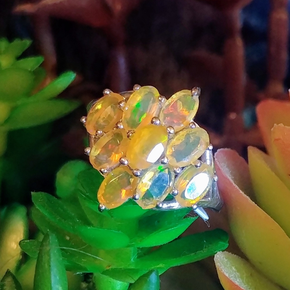 🆕🏝️ Natural Ethiopian Opal Ring - Picture 2 of 5